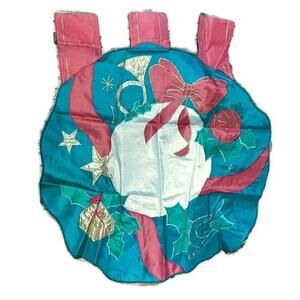 Christmas Wreath Yard Flag Double Sided Nylon Classroom Banner Large Decor